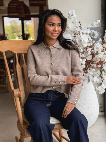 Gilet Faustina - Taupe