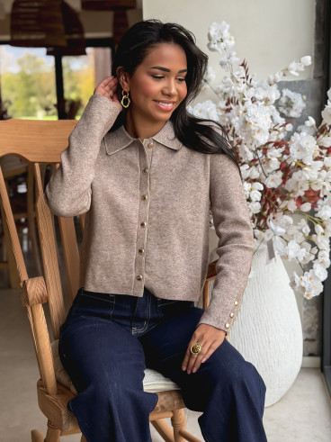 Gilet Faustina - Taupe Gilet Faustina - Taupe