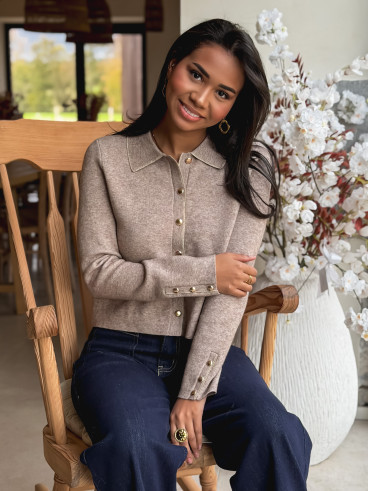 Gilet Faustina - Taupe