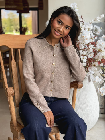 Gilet Faustina - Taupe Gilet Faustina - Taupe