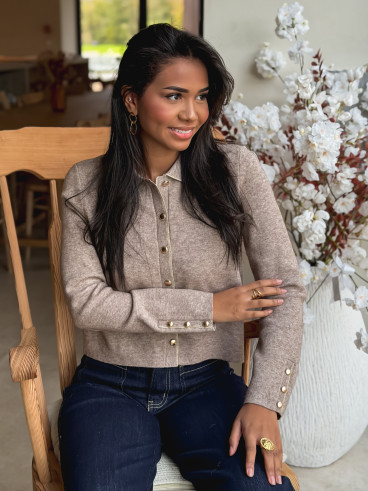 Gilet Faustina - Taupe Gilet Faustina - Taupe