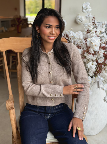 Gilet Faustina - Taupe Gilet Faustina - Taupe