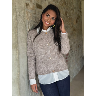 Gilet Théona -  taupe