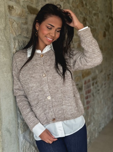 Gilet Théona -  taupe