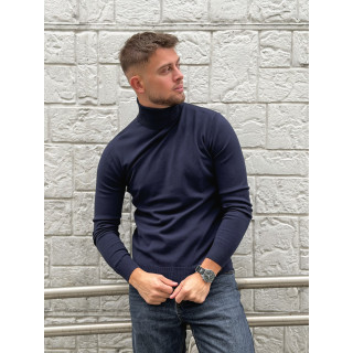 Pull col roulé Gaspard - Bleu marine