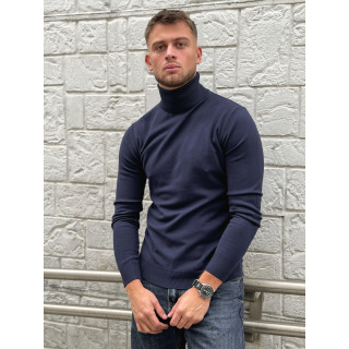 Pull col roulé Gaspard - Bleu marine