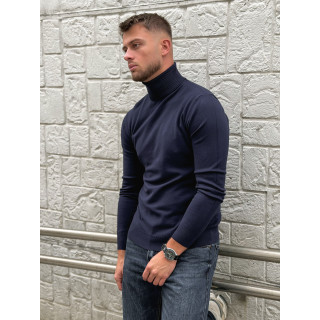 Pull col roulé Gaspard - Bleu marine