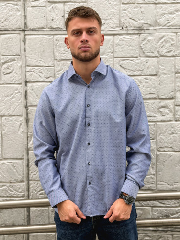 Chemise à motifs Diego - Bleu