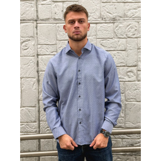 Chemise à motifs Diego - Bleu