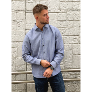 Chemise à motifs Diego - Bleu