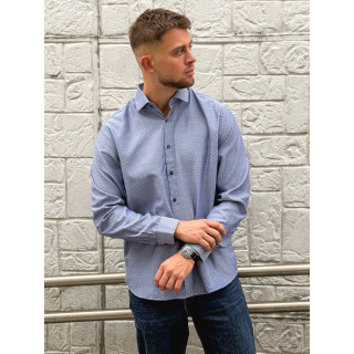 Chemise à motifs Diego - Bleu