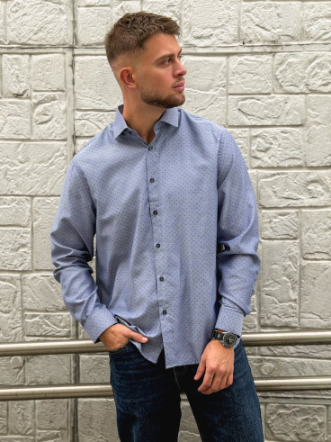 Chemise à motifs Diego - Bleu