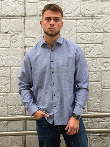 Chemise à motifs Diego - Bleu