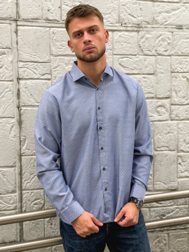 Chemise à motifs Diego - Bleu