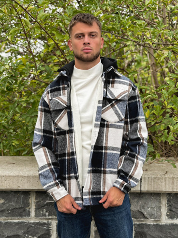 Surchemise à carreaux Gunther - Bleu/Blanc