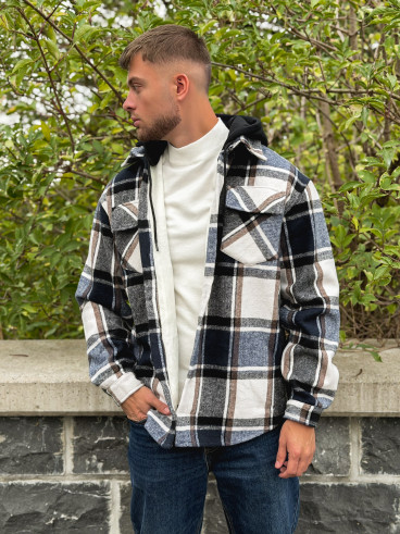 Surchemise à carreaux Gunther - Bleu/Blanc