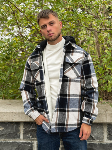 Surchemise à carreaux Gunther - Bleu/Blanc