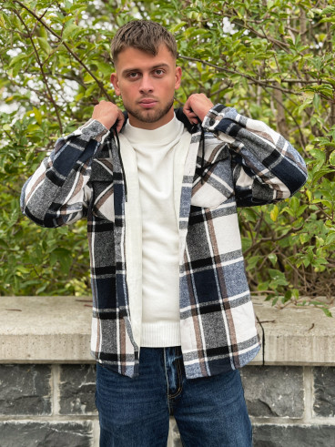 Surchemise à carreaux Gunther - Bleu/Blanc