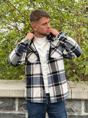 Surchemise à carreaux Gunther - Bleu/Blanc