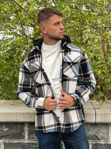 Surchemise à carreaux Gunther - Bleu/Blanc