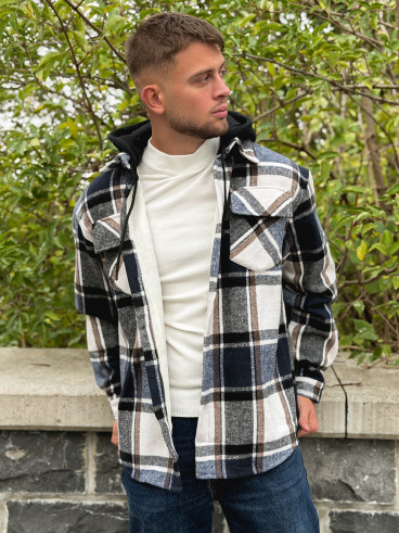 Surchemise à carreaux Gunther - Bleu/Blanc