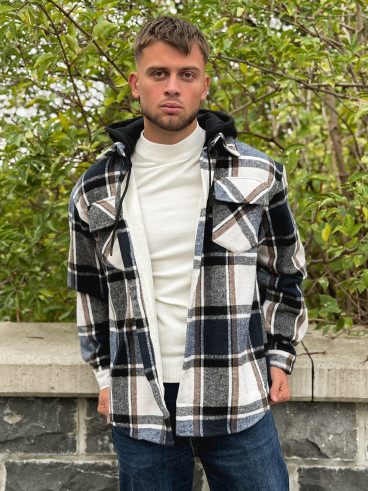 Surchemise à carreaux Gunther - Bleu/Blanc