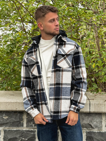 Surchemise à carreaux Gunther - Bleu/Blanc