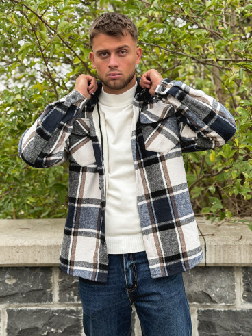 Surchemise à carreaux Gunther - Bleu/Blanc