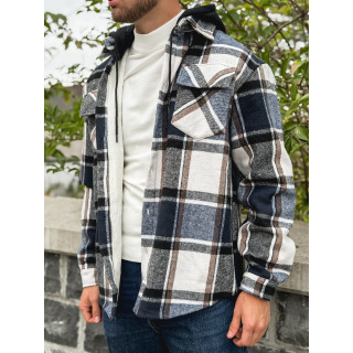 Surchemise à carreaux Gunther - Bleu/Blanc