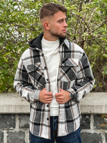 Surchemise à carreaux Gunther - Noir/Blanc