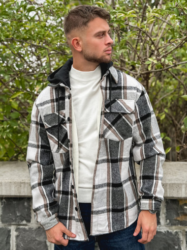 Surchemise à carreaux Gunther - Noir/Blanc