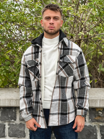 Surchemise à carreaux Gunther - Noir/Blanc