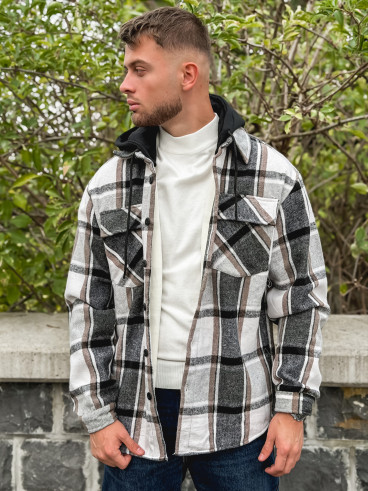 Surchemise à carreaux Gunther - Noir/Blanc