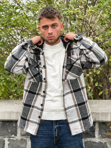 Surchemise à carreaux Gunther - Noir/Blanc