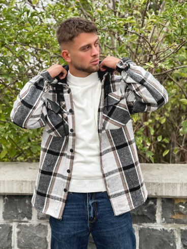 Surchemise à carreaux Gunther - Noir/Blanc