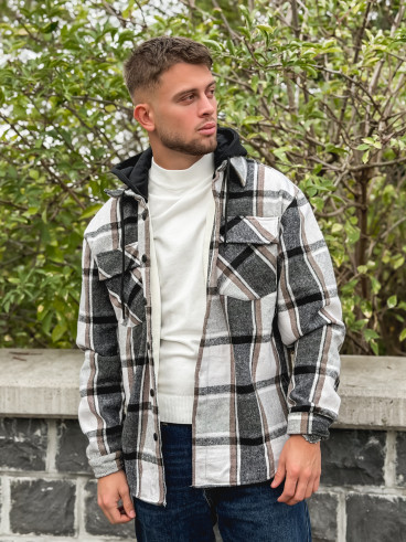 Surchemise à carreaux Gunther - Noir/Blanc