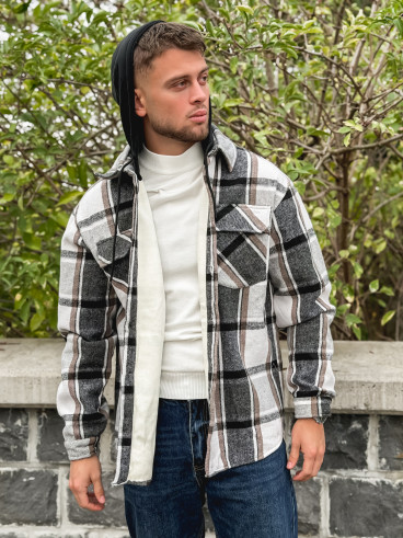 Surchemise à carreaux Gunther - Noir/Blanc