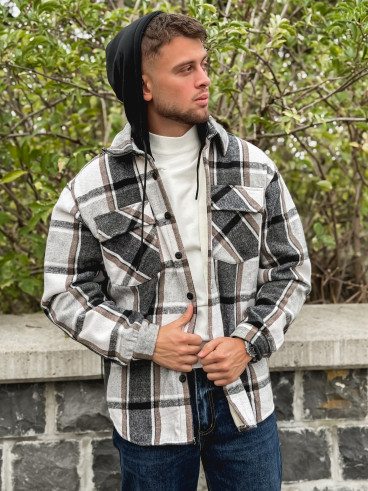 Surchemise à carreaux Gunther - Noir/Blanc