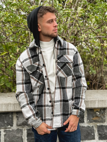 Surchemise à carreaux Gunther - Noir/Blanc