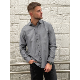 Chemise à motifs Diego - Gris