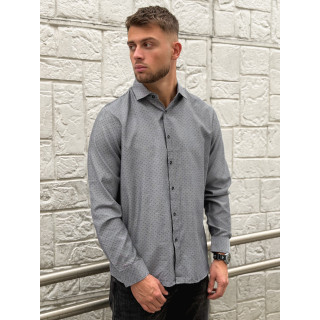 Chemise à motifs Diego - Gris