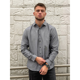 Chemise à motifs Diego - Gris