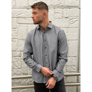 Chemise à motifs Diego - Gris