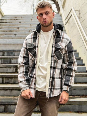 Surchemise à carreaux Gunther - Noir/Blanc