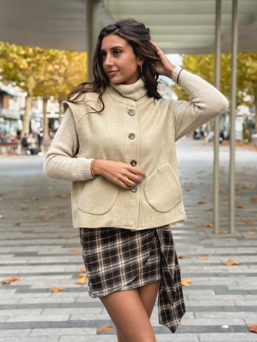 Gilet sans manches Runa - Sable Gilet sans manches Runa - Sable