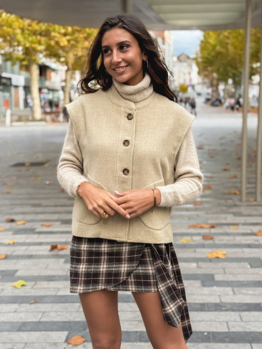 Gilet sans manches Runa - Sable Gilet sans manches Runa - Sable