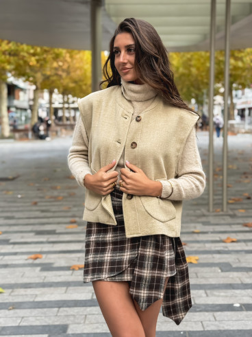 Gilet sans manches Runa - Sable Gilet sans manches Runa - Sable