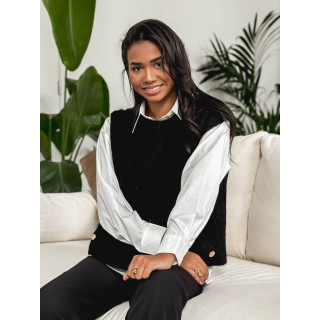 Pull sans manches Amalya - Noir