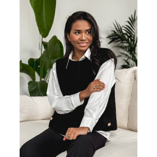 Pull sans manches Amalya - Noir