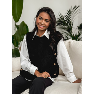 Pull sans manches Amalya - Noir